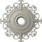 Ekena Millwork Orleans Ceiling Medallion (Fits Canopies up to 8 1/4"), 38 3/8"OD x 6 5/8"ID x 2 7/8"P, Pot of Cream CM38OLPCF - alternate 1